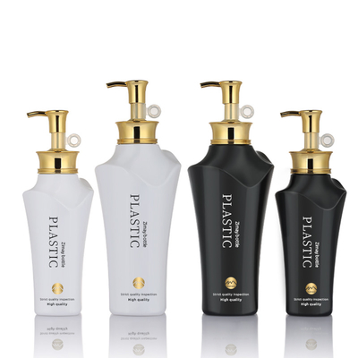 Botella de empaquetado del champú de la bomba del oro del ANIMAL DOMÉSTICO del hibiki del negro del kylie de la loción de encargo única al por mayor de los cosméticos