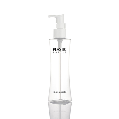 Cosméticos vacíos personalizados transparentes plásticos crema facial loción corporal botella de bomba de 200 ml