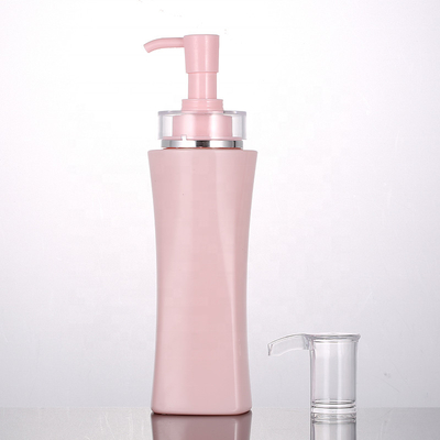 La bomba vacía de 350ml 500ml del rosa del cuadrado del gel recargable privado de aire de lujo al por mayor de la ducha embotella el envase de la loción del cuerpo