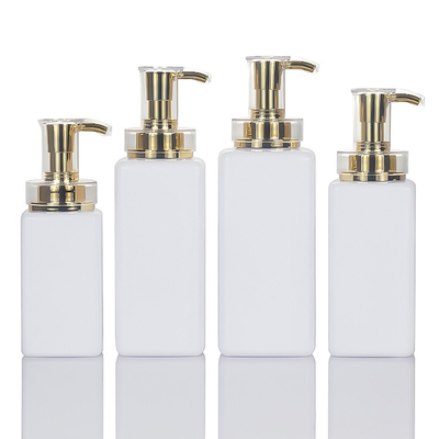 Botella plástica de empaquetado vacía del champú de 300ml 400ml 500ml del cosmético de lujo privado de aire biodegradable del cuadrado