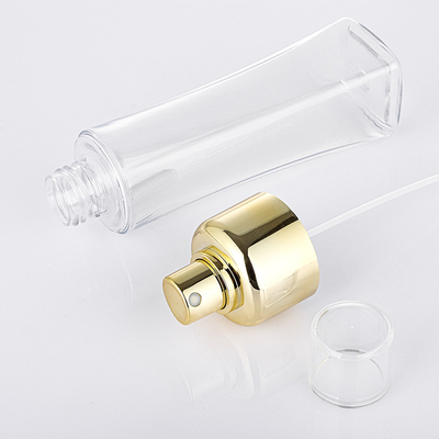 rociador fino de la bomba de la niebla del espray de 50ml 150ml de la prensa de oro cosmética plástica de la botella