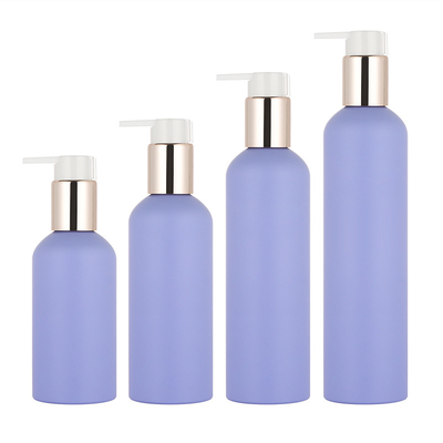 ROCIADOR cosmético de la BOMBA de la botella 150ml 250ml 300ml de la loción de la ronda púrpura del cilindro