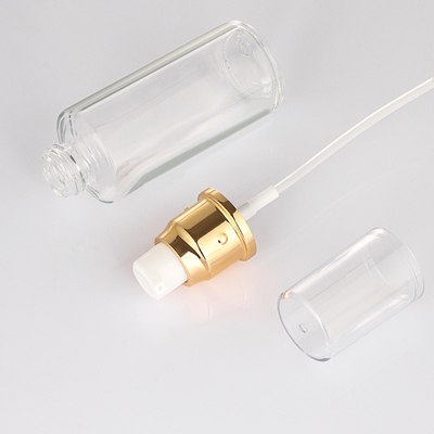 envases de lujo de cristal de la loción del aceite de 50ml Matte Empty Cosmetics Serum Hair con el top de lujo del oro