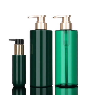 Botella plástica de 500 ml de la bomba del oro del champú cuadrado biodegradable reciclable único de la bomba