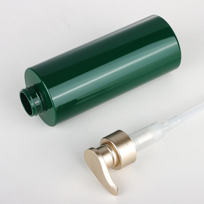 Botella plástica de 500 ml de la bomba del oro del champú cuadrado biodegradable reciclable único de la bomba