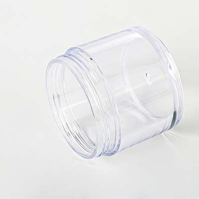 Tarro vacío de encargo de la crema de la parte inferior de la forma redonda de la pared doble clara 15g 20g 30g 80g mini