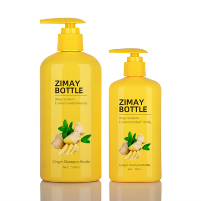 300 ml botellas del jabón de la burbuja del bebé de 500 ml que hacen espuma de la despedregadora de la esencia del cuerpo de encargo amarillo nórdico de la suave al tacto