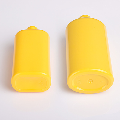 Champú cosmético amarillo personalizado al mejor precio que empaqueta una botella biodegradable