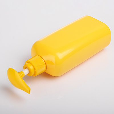 300 ml botellas del jabón de la burbuja del bebé de 500 ml que hacen espuma de la despedregadora de la esencia del cuerpo de encargo amarillo nórdico de la suave al tacto