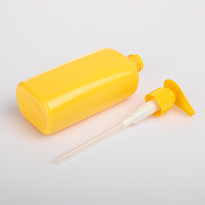 300 ml botellas del jabón de la burbuja del bebé de 500 ml que hacen espuma de la despedregadora de la esencia del cuerpo de encargo amarillo nórdico de la suave al tacto