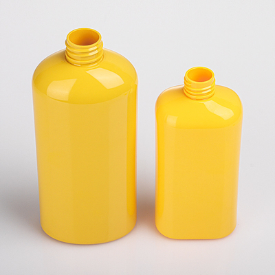 300 ml botellas del jabón de la burbuja del bebé de 500 ml que hacen espuma de la despedregadora de la esencia del cuerpo de encargo amarillo nórdico de la suave al tacto