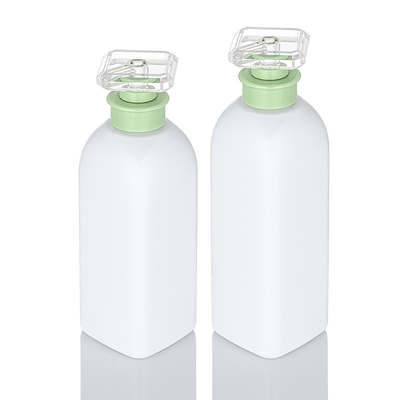 Botella plástica del gel de la ducha de la loción del lavado del cuerpo de 300ml 500ml 700ml del verde de la extensión de encargo recargable del pelo