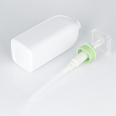 Botella plástica del gel de la ducha de la loción del lavado del cuerpo de 300ml 500ml 700ml del verde de la extensión de encargo recargable del pelo