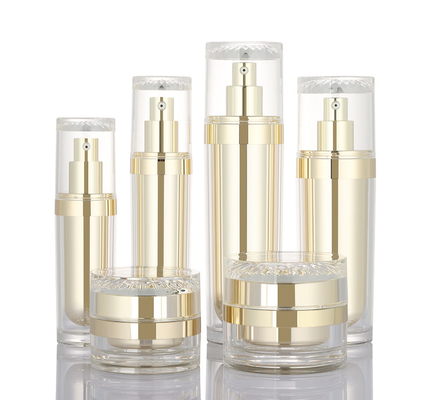 sistema poner crema de lujo cosmético del skincare de los envases de la botella 50g de la loción del maquillaje de acrílico plástico de la belleza de 30ml 50ml 100ml 120ml