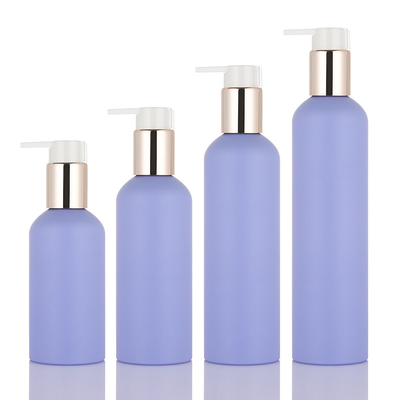 Estilo amistoso del ANIMAL DOMÉSTICO 150ml 200ml 250ml 8 onzas de Eco el nuevo heló la botella violeta de la prensa de la bomba del oro del gel de la ducha de la loción del lavado del cuerpo