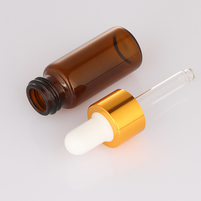 Botella cosmética vacía helada de Amber Dropper Round Face Serum de la botella de 5ml 10ml