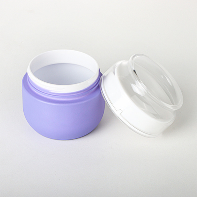 Conjuntos de envases cosméticos de plástico de botella y tarros de espray púrpura personalizado vacío para el cuidado del cabello