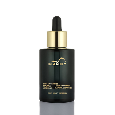 Botella negra de lujo del dropper del perfume del suero del aceite de pelo 30ml de los plásticos vacíos amistosos de Eco