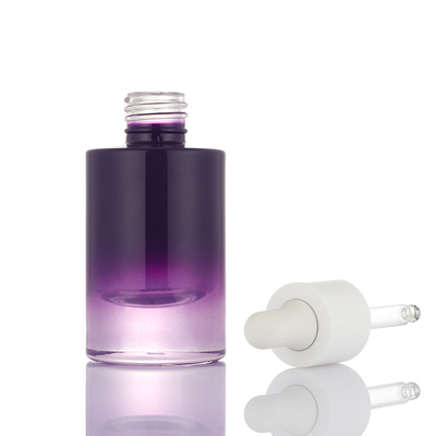 Botella vacía blanca púrpura del dropper del envase del suero de la bomba 30ml del nuevo ombre del diseño pequeño