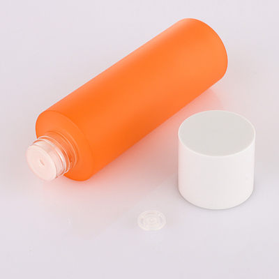 Frasco cuentagotas con tapón de rosca, conjunto de cosméticos naranja, etiqueta privada personalizada, tarro vacío