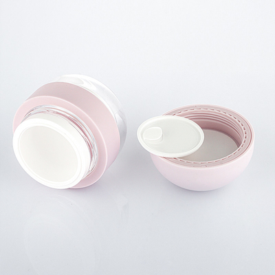 Contenedor vacío para el cuidado de la piel rosa mate, juego de viaje portátil, botella de loción y tarro de crema