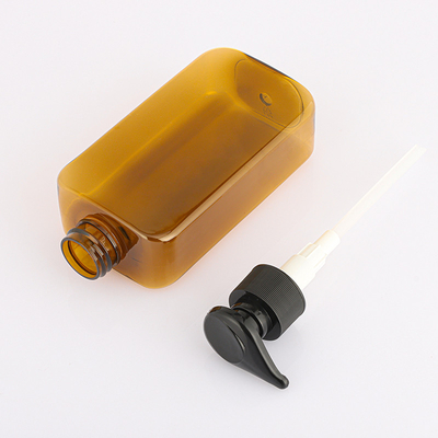 Venta al por mayor, loción corporal rectangular ambre, champú y acondicionador, bomba negra, botín de 800ml