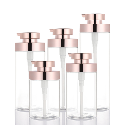 OEM transparente 800ml gel de ducha limpiador corporal bomba personalizada champú loción botella