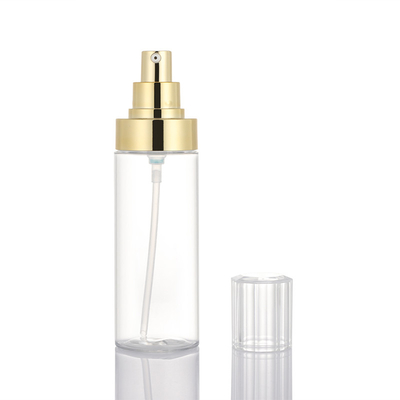 Precio de fábrica, bomba de oro transparente de alta calidad, loción, limpiador corporal, botella vacía