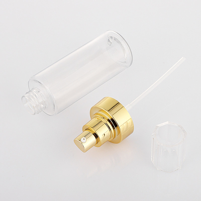 Precio de fábrica, bomba de oro transparente de alta calidad, loción, limpiador corporal, botella vacía