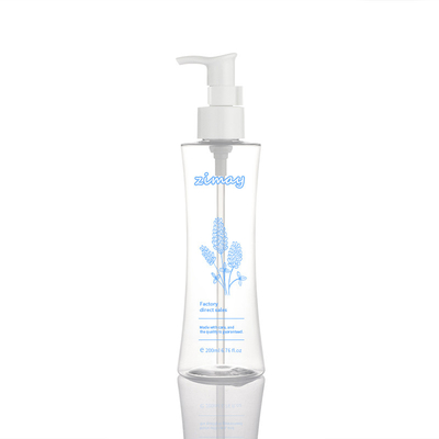 Cosméticos vacíos personalizados transparentes plásticos crema facial loción corporal botella de bomba de 200 ml