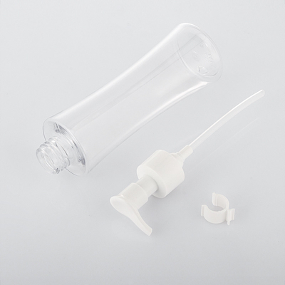 Cosméticos vacíos personalizados transparentes plásticos crema facial loción corporal botella de bomba de 200 ml