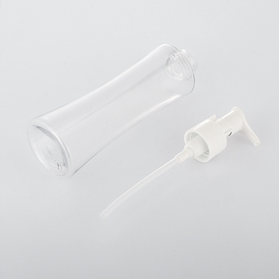 Cosméticos vacíos personalizados transparentes plásticos crema facial loción corporal botella de bomba de 200 ml