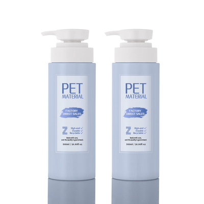 Etiqueta privada de encargo del mate de la jalea blanca de los plásticos del ANIMAL DOMÉSTICO de la botella de la loción cosmética 500ml