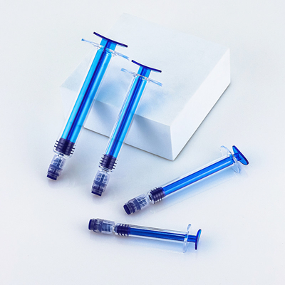 Estilo vacío azul del tubo de la inyección del cuidado de piel de la jeringa del tubo de empaquetado del cosmético de la crema para los ojos
