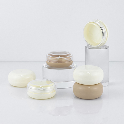 tarro vacío plástico de la crema de la protección solar del envase cosmético 25g