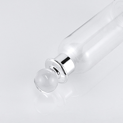 El tapón de rosca plástico modificado para requisitos particulares embotella el empaquetado cosmético rosado vacío del champú