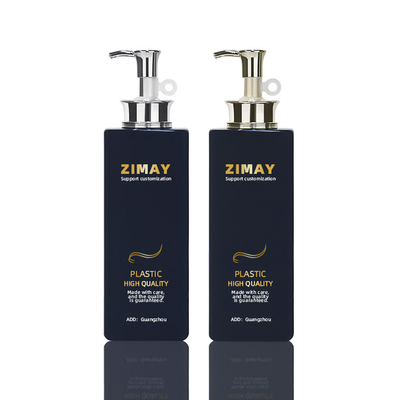Botellas cuadradas plásticas del lavado del cuerpo del negro 580ml PETG con la bomba de la loción