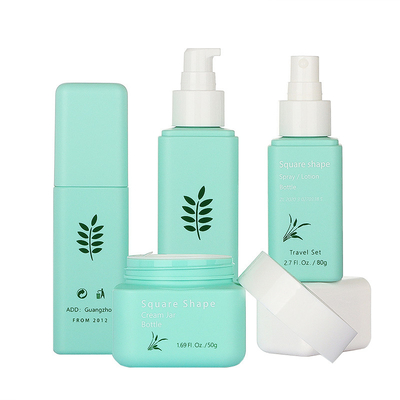 El empaquetado cosmético verde elegante fija el estilo simple de 50g 80g 100ml 160ml