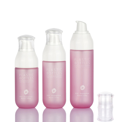 El empaquetado cosmético rosado de lujo del cuidado de la piel fija la loción de la crema de cara embotella 138ml