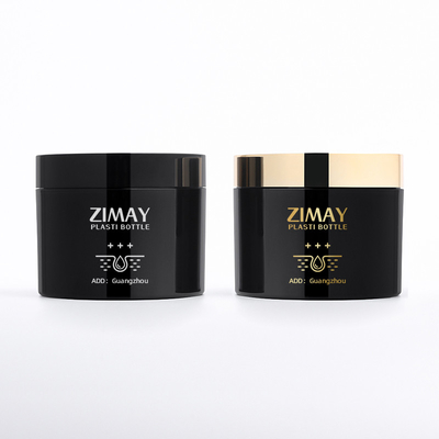 Tarro cosmético de la crema de cara del ojo del animal doméstico oscuro negro brillante vacío al por mayor del mate de la fábrica