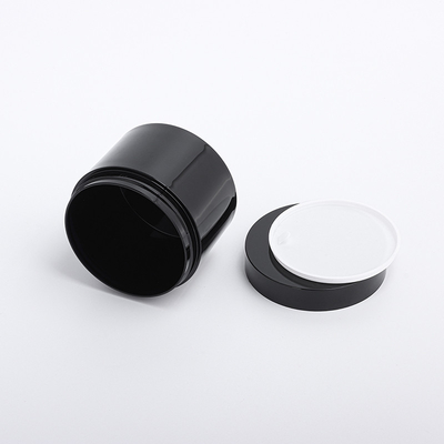 Tarro cosmético de la crema de cara del ojo del animal doméstico oscuro negro brillante vacío al por mayor del mate de la fábrica