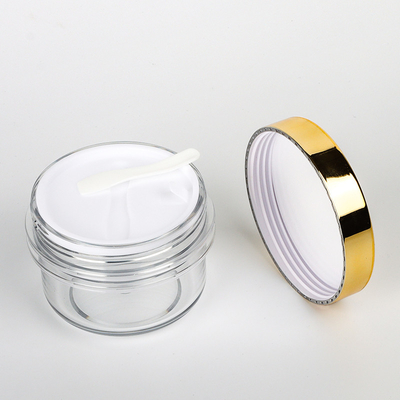 la crema facial de la mantequilla del cuerpo de la tapa del oro de 100ml 120ml 200ml friega el envase que la mini crema cosmética negra de lujo vacía sacude 50 ml