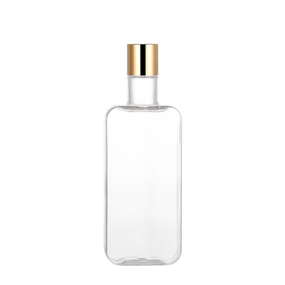 botella PETG transparente Recycable material del casquillo del disco 300ml con la tapa del oro