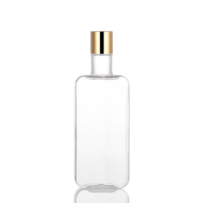 botella PETG transparente Recycable material del casquillo del disco 300ml con la tapa del oro