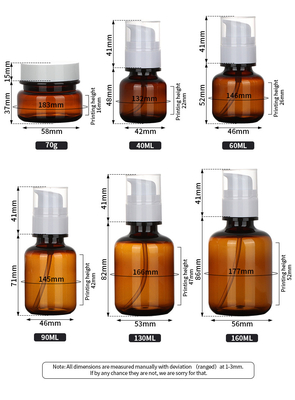 Sistemas de empaquetado cosméticos 90ml 130ml 160ml Recycable del ANIMAL DOMÉSTICO hermético