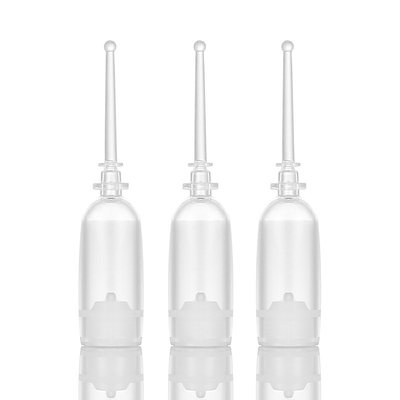 Los frascos transparentes del suero de 2 ml, suero cosmético privado de aire embotellan la impresión de la pantalla