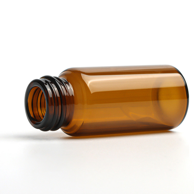 Grabado de la capacidad cosmética Amber Clear Round de la botella 1oz del dropper