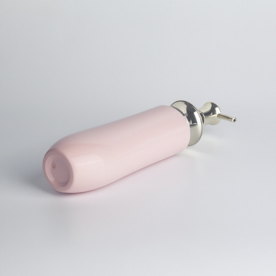 La unidad blanca del rosa del ANIMAL DOMÉSTICO de lujo de 300ml 500ml 700ml popular modifica la botella de Logo Gold Pump Plastic Shampoo para requisitos particulares