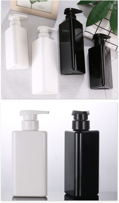 La forma al por mayor del triángulo de 100ml 200ml 300ml recicla las botellas privadas de aire del champú de la bomba 500ml del animal doméstico de la loción del negro plástico del envase
