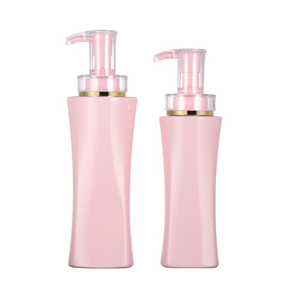 La bomba vacía de 350ml 500ml del rosa del cuadrado del gel recargable privado de aire de lujo al por mayor de la ducha embotella el envase de la loción del cuerpo